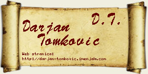 Darjan Tomković vizit kartica